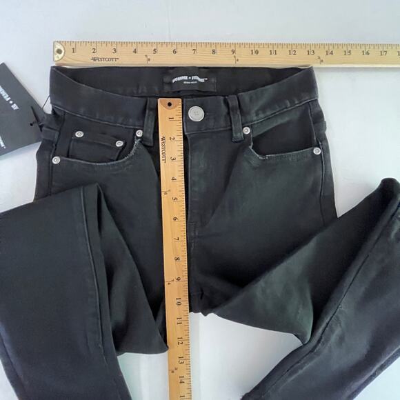Homme + Femme NEW Stretch Jeans Mens Sz 26 Black Tapered Leg Cotton Blend - Picture 6 of 8